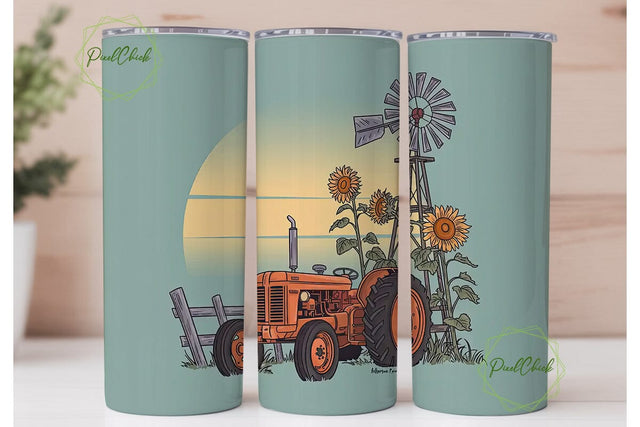 Rustic Farmhouse Tumbler Wrap Sublimation PixelChick 
