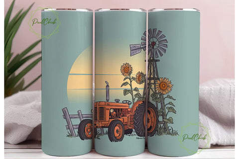 Rustic Farmhouse Tumbler Wrap Sublimation PixelChick 
