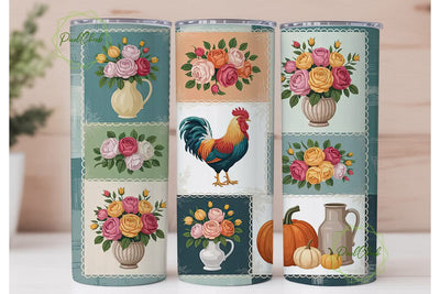 Rustic Farmhouse Tumbler Wrap Sublimation PixelChick 