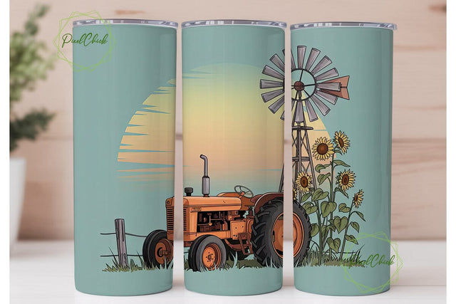 Rustic Farmhouse Tumbler Wrap Sublimation PixelChick 