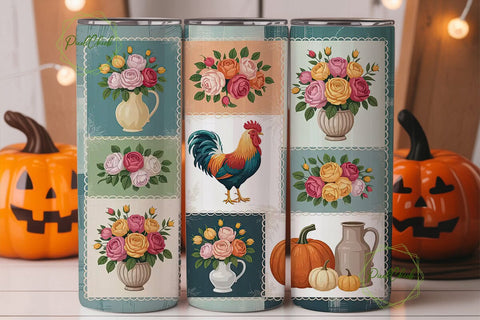 Rustic Farmhouse Tumbler Wrap Sublimation PixelChick 