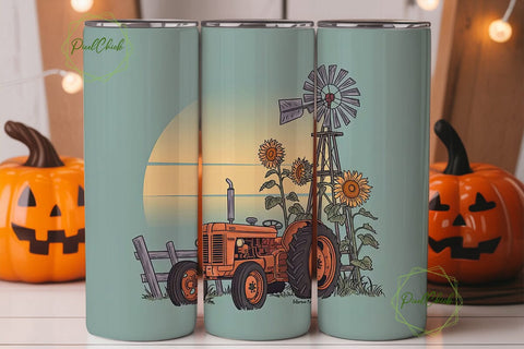 Rustic Farmhouse Tumbler Wrap Sublimation PixelChick 