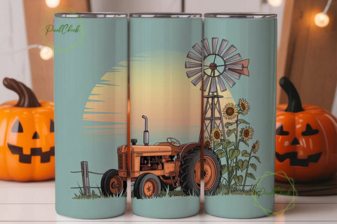Rustic Farmhouse Tumbler Wrap Sublimation PixelChick 