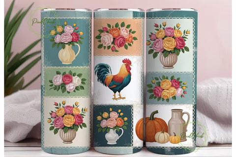 Rustic Farmhouse Tumbler Wrap Sublimation PixelChick 