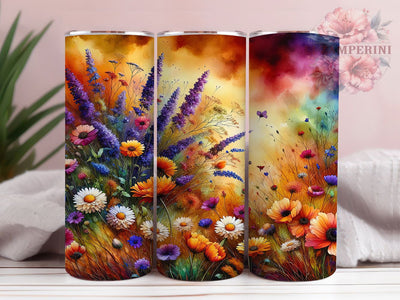Rustic Field Floral Tumbler, Field Flower Tumbler, Rustic Flower Wrap, Elegant Seamless Wrap, Country Floral Wrap, Sublimation Design, Trendy Gift Idea Sublimation Li Zamperini 