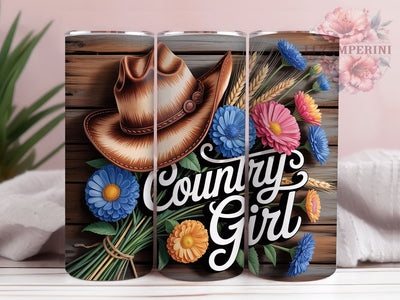 Rustic Floral Cowgirl Tumbler, Rustic Western Tumbler, Floral Cowgirl 20oz Wrap, Sublimation Design, Stylish Gift Idea, Western Cowgirl Wrap, Country Floral Tumbler Sublimation Li Zamperini 