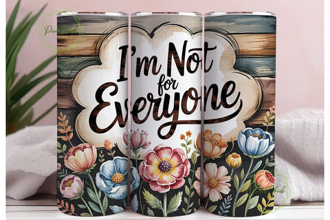 Rustic Floral Tumbler Wrap PNG Sublimation PixelChick 