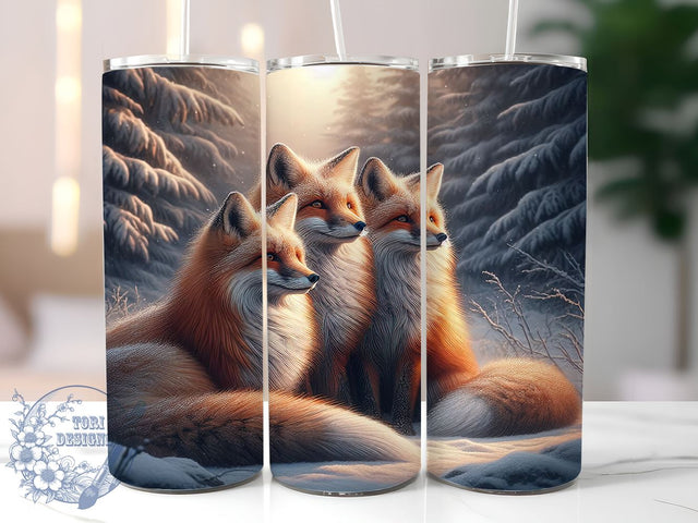 Rustic Fox Tumbler Wrap, Fox Tumbler, Wildlife Decor, Animal Lover Gift, 20oz Tumbler Wrap, Sublimation Design, Nature Drinkware, Rustic Fox Art Sublimation ToriDesigns 