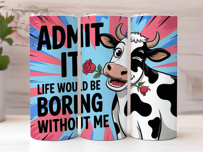 Rustic Funny Cow 20oz Tumbler Wrap, Funny Cow Wrap, Farmhouse Humor Design, Cow Sublimation PNG, 20oz Tumbler Wrap, Rustic Cow Wrap, Funny Farm Quote Sublimation Lara' s Designs 
