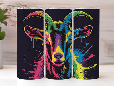 Rustic Goat Farm Animal Portrait 20oz Tumbler Wrap, Wildlife Animal, Farm Animal, Animal Portrait, Rustic Theme, 20oz Tumbler Wrap, Sublimation PNG Sublimation Lara' s Designs 