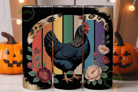 Rustic Hen 20oz Tumbler Wrap Sublimation PixelChick 