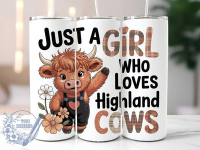 Rustic Highland Cow Tumbler, Cow Lover Tumbler, Stylish 20oz Wrap, Sublimation Design, Trendy Gift Idea, Rustic Cow Wrap, Highland Girl Tumbler Sublimation ToriDesigns 