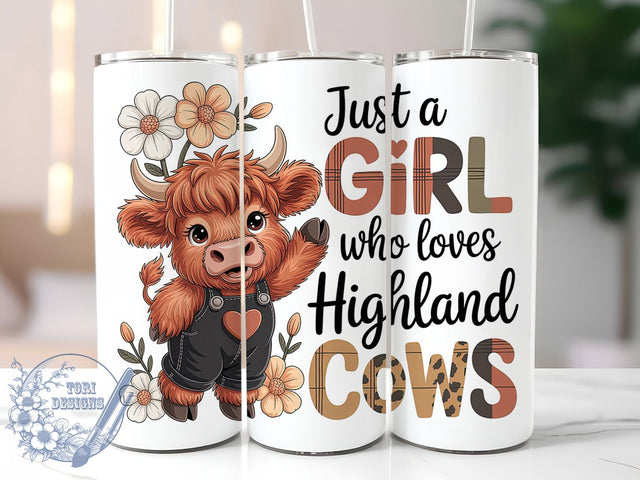 Rustic Highland Cow Tumbler, Cow Lover Tumbler, Stylish 20oz Wrap, Sublimation Design, Trendy Gift Idea, Rustic Cow Wrap, Highland Girl Tumbler Sublimation ToriDesigns 