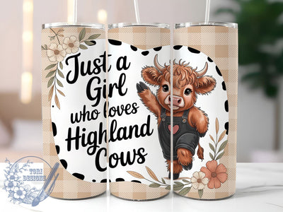 Rustic Highland Cow Tumbler, Cow Lover Tumbler, Stylish 20oz Wrap, Sublimation Design, Trendy Gift Idea, Rustic Cow Wrap, Highland Girl Tumbler Sublimation ToriDesigns 