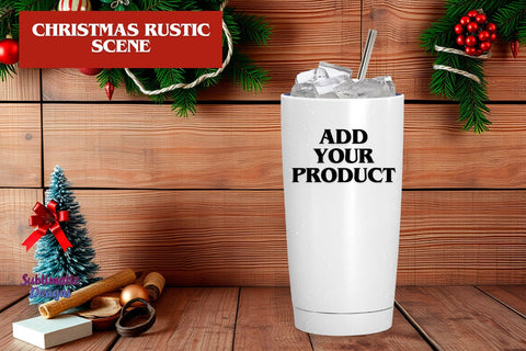 Rustic Holiday Mood Background Mock Up Photo Sublimatiz Designs 