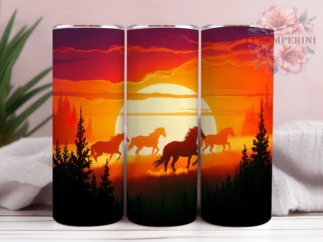 Rustic Horse Silhouette Tumbler, Western Tumbler Design, Cowboy 20oz Wrap, Sublimation Design, Rustic Gift Idea, Stylish Horse Wrap, Country Western Tumbler Sublimation Li Zamperini 