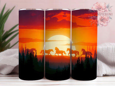 Rustic Horse Silhouette Tumbler, Western Tumbler Design, Cowboy 20oz Wrap, Sublimation Design, Rustic Gift Idea, Stylish Horse Wrap, Country Western Tumbler Sublimation Li Zamperini 