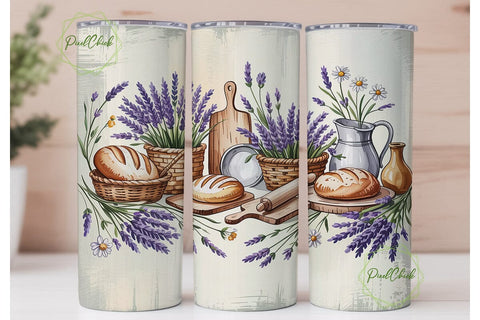 Rustic Lavender Bakery 20oz Tumbler Wrap Sublimation PixelChick 