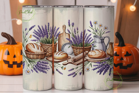 Rustic Lavender Bakery 20oz Tumbler Wrap Sublimation PixelChick 
