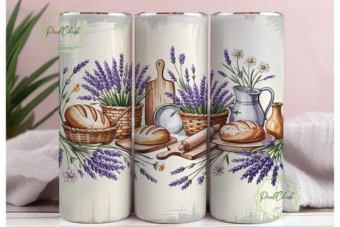 Rustic Lavender Bakery 20oz Tumbler Wrap Sublimation PixelChick 