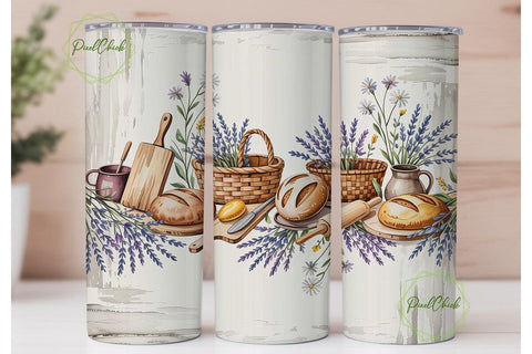 Rustic Lavender Bakery 20oz Tumbler Wrap Sublimation PixelChick 