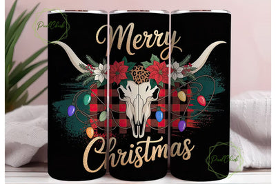 Rustic Leopard Longhorn Christmas PNG Sublimation PixelChick 