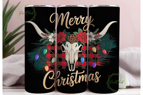 Rustic Leopard Longhorn Christmas PNG Sublimation PixelChick 