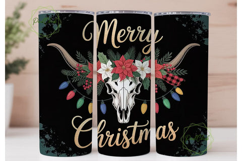 Rustic Leopard Longhorn Christmas PNG Sublimation PixelChick 