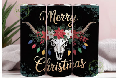 Rustic Leopard Longhorn Christmas PNG Sublimation PixelChick 