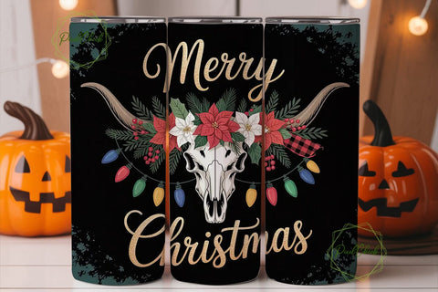 Rustic Leopard Longhorn Christmas PNG Sublimation PixelChick 