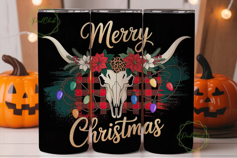 Rustic Leopard Longhorn Christmas PNG Sublimation PixelChick 