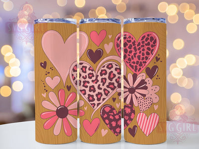 Rustic Leopard Valentine Cow Tumbler, Cow Tumbler, Pretty Valentine Wrap, Sublimation Design, Stylish Gift Idea, Leopard Heart Wrap, Rustic Valentine Tumbler Sublimation SvggirlplusArt 