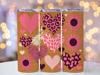 Rustic Leopard Valentine Cow Tumbler, Cow Tumbler, Pretty Valentine Wrap, Sublimation Design, Stylish Gift Idea, Leopard Heart Wrap, Rustic Valentine Tumbler Sublimation SvggirlplusArt 