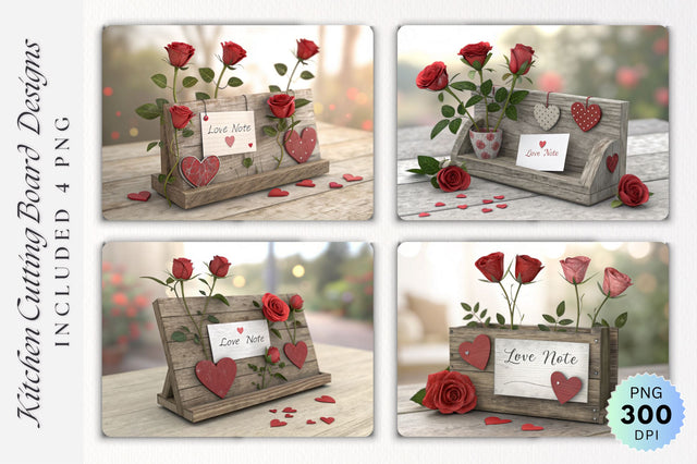 Rustic Love Display on a Cutting Board Sublimation Regulrcrative 