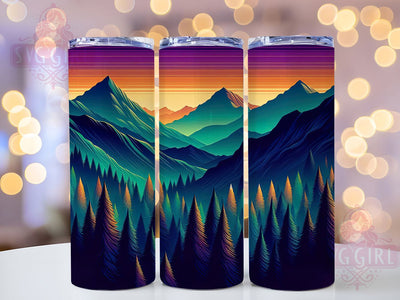Rustic Mountain Pine Tumbler, Forest Tree Tumbler, Stylish 20oz Wrap, Sublimation Design, Trendy Gift Idea, Nature Wrap, Rustic Pine Tumbler Sublimation SvggirlplusArt 