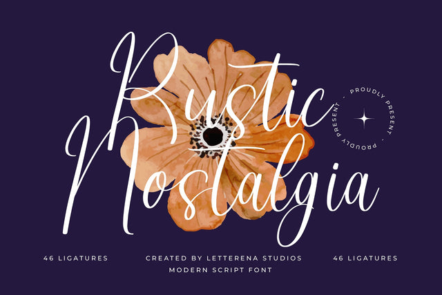 Rustic Nostalgia - Modern Script Font Font Letterena Studios 