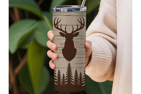 Rustic Outdoors 20oz Tumbler Wrap Sublimation DesignSVG 