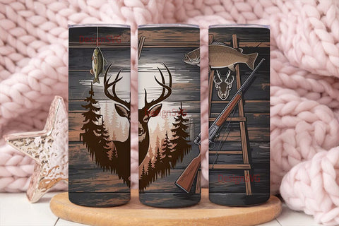 Rustic Outdoors 20oz Tumbler Wrap Sublimation DesignSVG 
