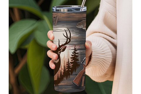 Rustic Outdoors 20oz Tumbler Wrap Sublimation DesignSVG 