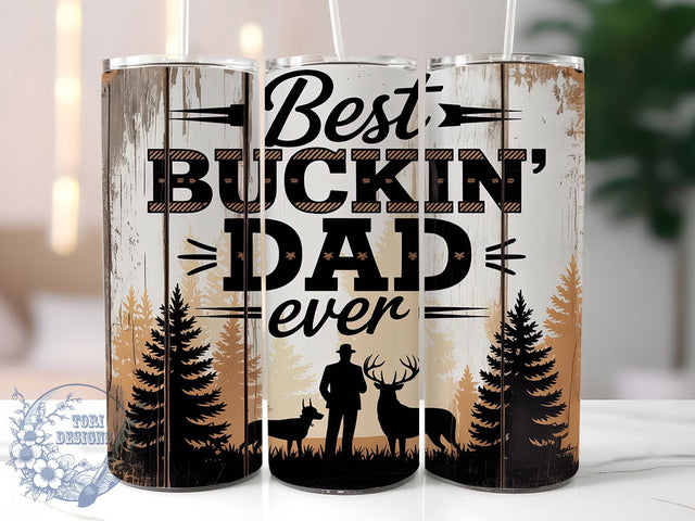 Rustic Outdoors Best Dad Tumbler, Funny Dad PNG, Hunting Dad Tumbler, Buck Deer Tumbler Wrap, 20oz Tumbler Sublimation, Rustic Dad Gift, Fathers Day Tumbler Sublimation ToriDesigns 
