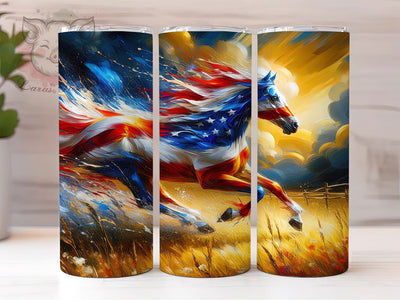 Rustic Patriotic Horse Tumbler, Rustic Plains Tumbler, Stylish 20oz Wrap, Sublimation Design, Trendy Gift Idea, American Country Wrap, Rustic Horse Tumbler Sublimation Lara' s Designs 