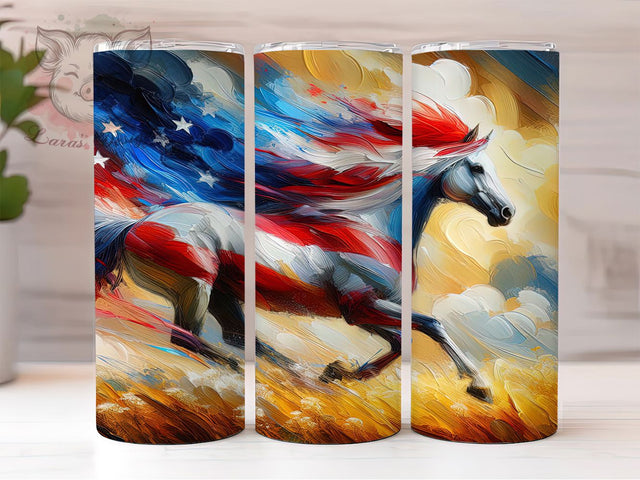 Rustic Patriotic Horse Tumbler, Rustic Plains Tumbler, Stylish 20oz Wrap, Sublimation Design, Trendy Gift Idea, American Country Wrap, Rustic Horse Tumbler Sublimation Lara' s Designs 