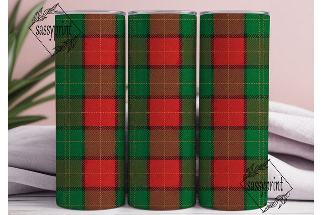 Rustic Plaid Christmas Skinny Tumbler Sublimation sassyprint 