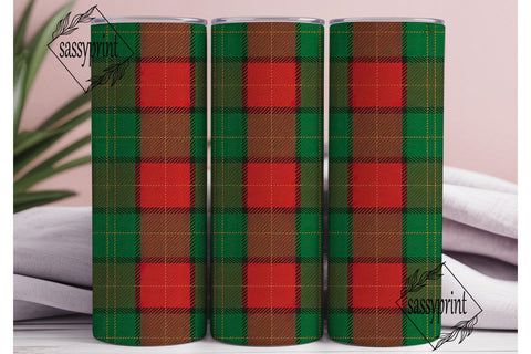 Rustic Plaid Christmas Skinny Tumbler Sublimation sassyprint 