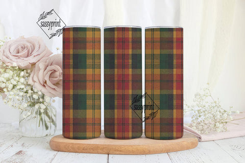 Rustic Plaid Distressed Tumbler Wrap PNG Sublimation sassyprint 