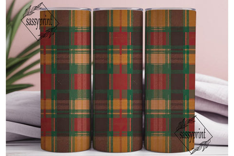 Rustic Plaid Distressed Tumbler Wrap PNG Sublimation sassyprint 