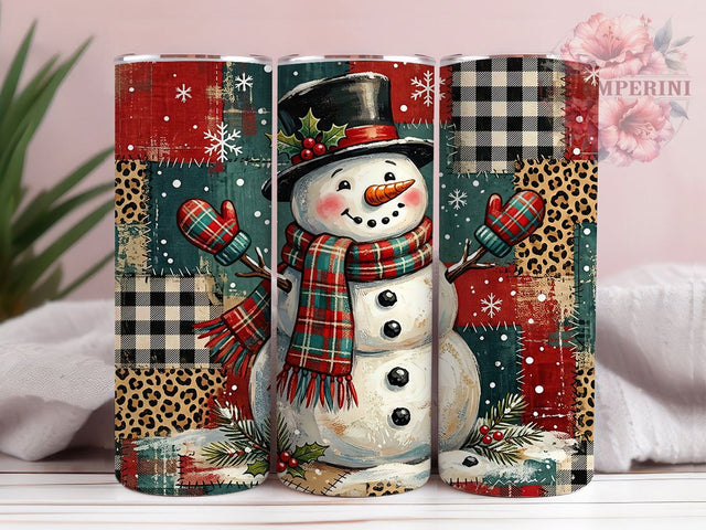 Rustic Plaid Snowman 20oz Tumbler, Rustic Plaid Snowman, Plaid Snowman PNG, Rustic Snowman PNG, Snowman Tumbler Wrap, Rustic Christmas PNG, Plaid Christmas PNG, 20oz Tumbler Wrap Sublimation Li Zamperini 