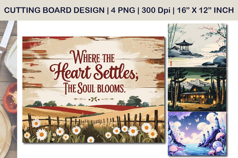 rustic quote cutting board design, inspirational farmhouse cutting board design Sublimation Paper Switch 