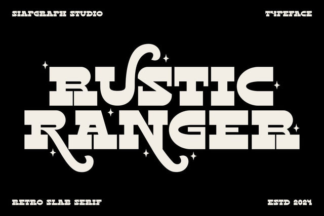 Rustic Ranger - Retro Slab Font Font Masyafi Studio 