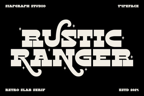 Rustic Ranger - Retro Slab Font Font Masyafi Studio 